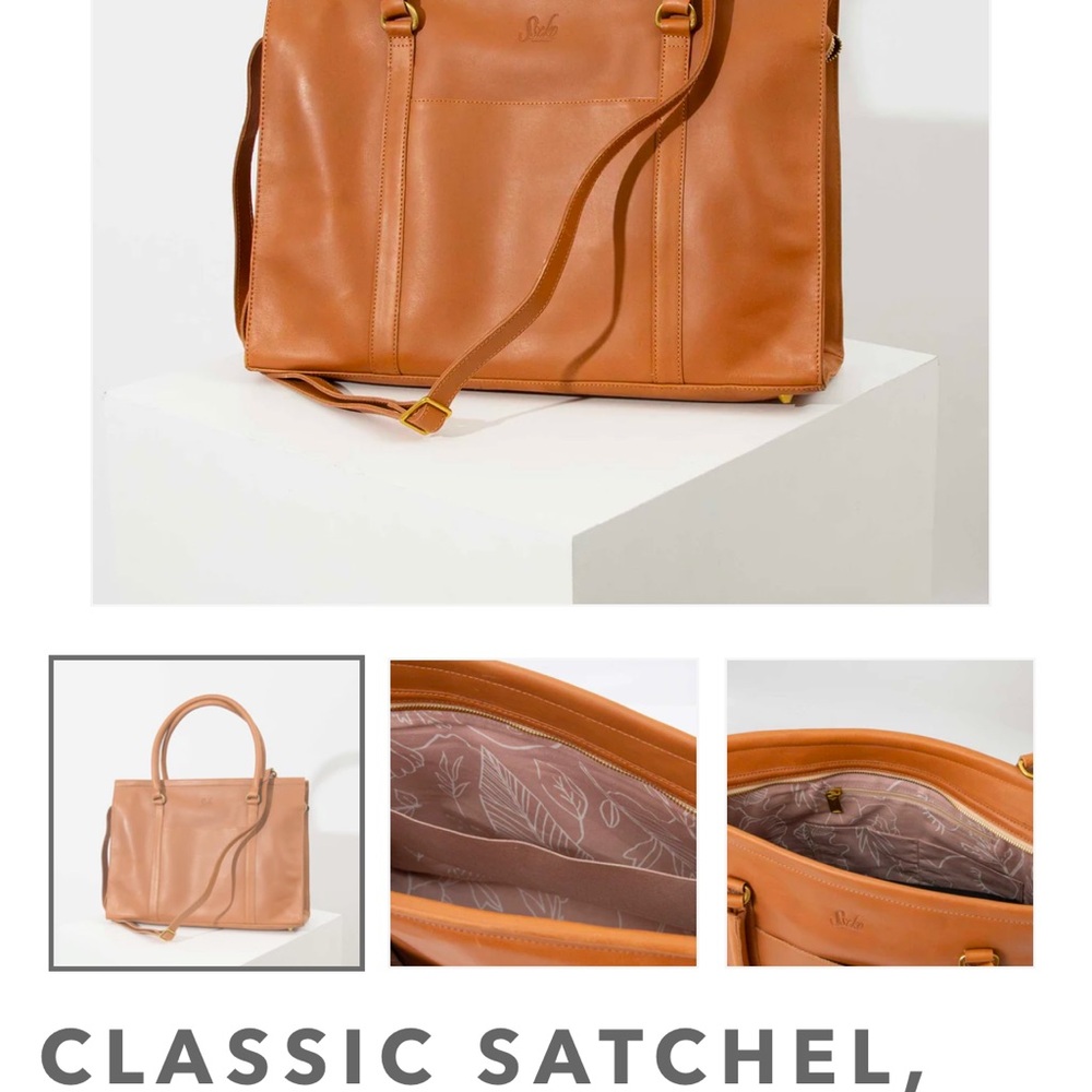 Sseko Classic Satchel Leather Bag